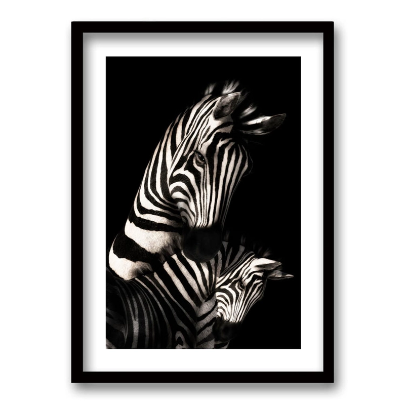 CUADRO ZEBRA B/N 40X30 CM - 1
