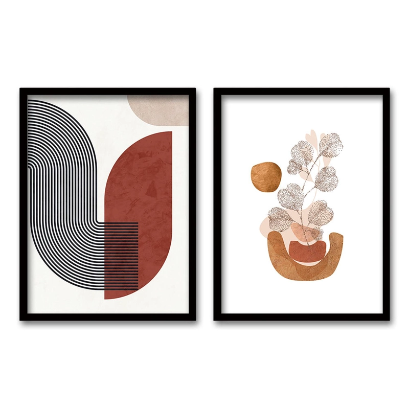 CUADRO DUO TERRE TAMAÑO 70X50 CM LISA 2X2 CM - 1