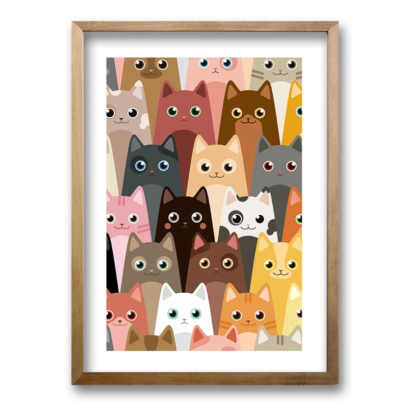 CUADRO GATITOS TAMAÑO 50X35 CM 50X35 CM - 1