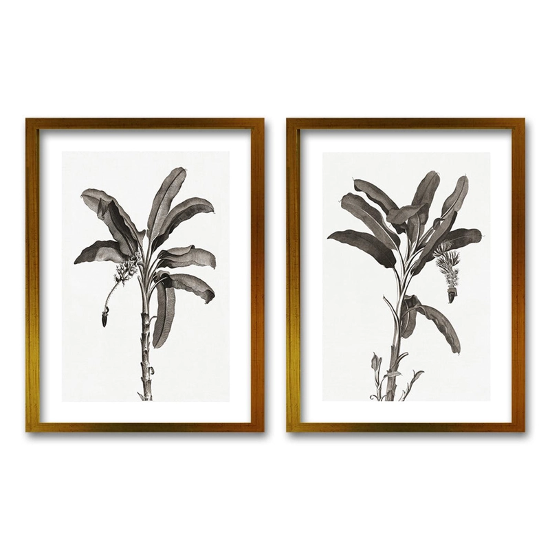 CUADRO DUO PALMERAS TAMAÑO 70X50 CM LISA 2X2 CM - 1