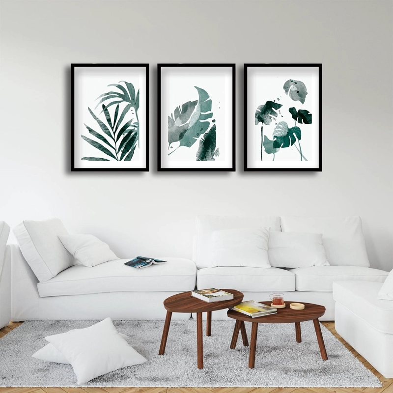 CUADRO TRIO VIENTO VERDE TAMAÑO 40X30 CMS C/U LISA 2X2 CM - 2
