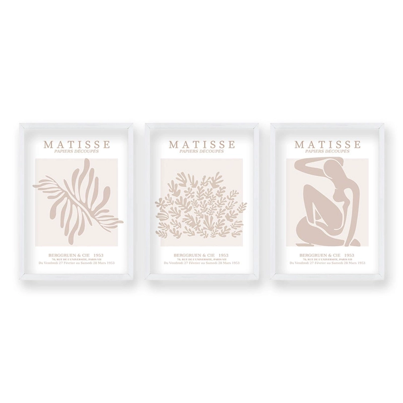 CUADRO TRIO MATISSE ROSE TAMAÑO 40X30 CMS LISA 2X2 CM - 1
