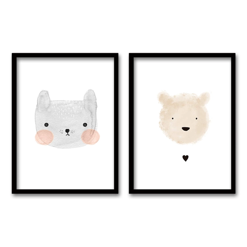 CUADRO DUO CUTE TAMAÑO 50X35 CM LISA 2X2 CM - 1