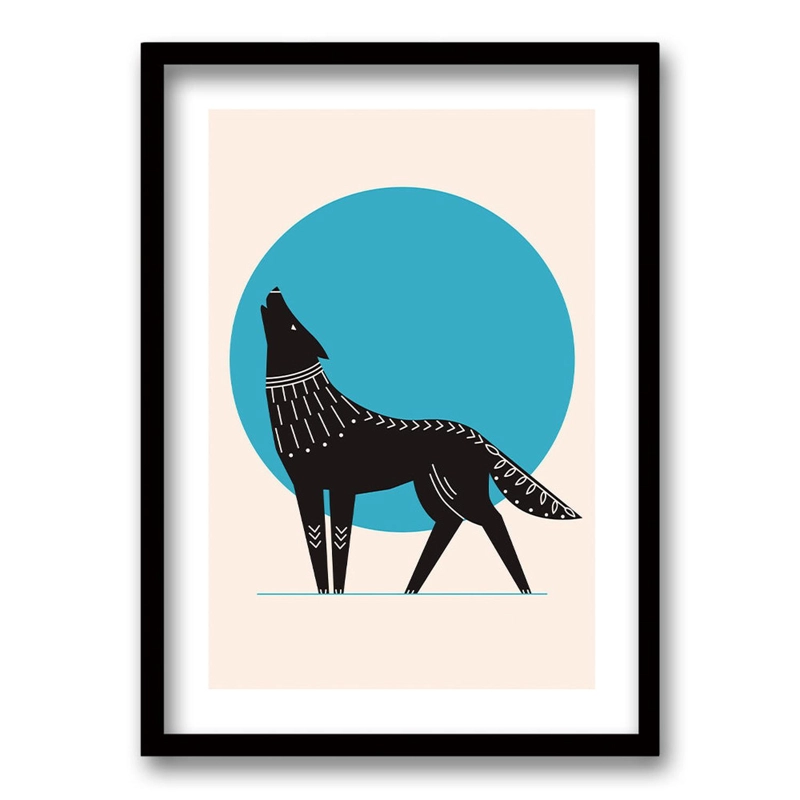 CUADRO LUNA LOBO 70X50 CM - 1