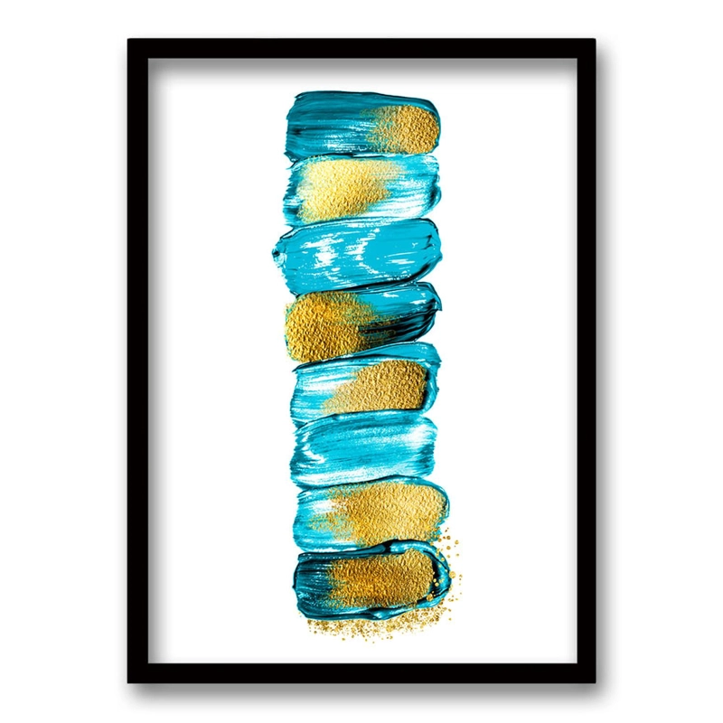CUADRO TURQUESA GOLD 50X35 CM - 1