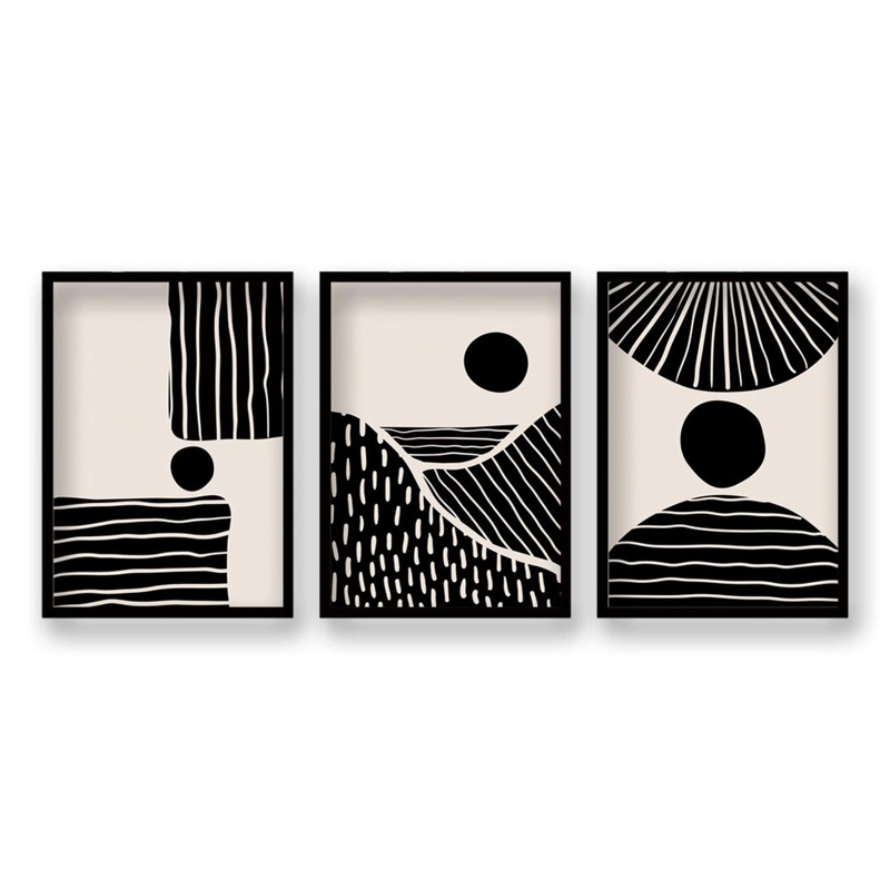 CUADRO TRIO NOIRE TAMAÑO 40X30 CMS C/U LISA 2X2 CM - 1