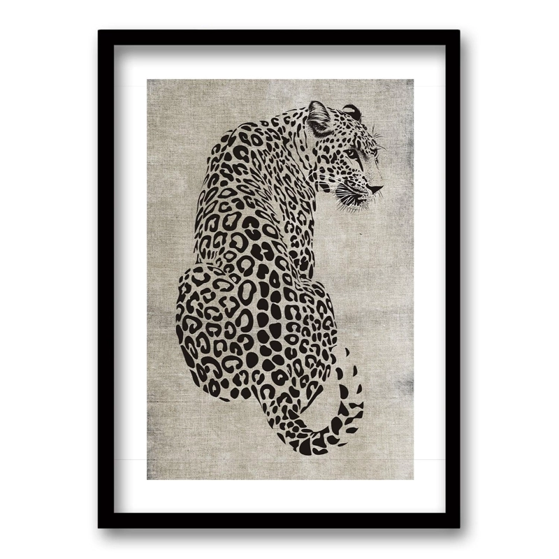 CUADRO ELEGANCIA LEOPARDINA 40X30 CM, LISA 2X2 CM - 1