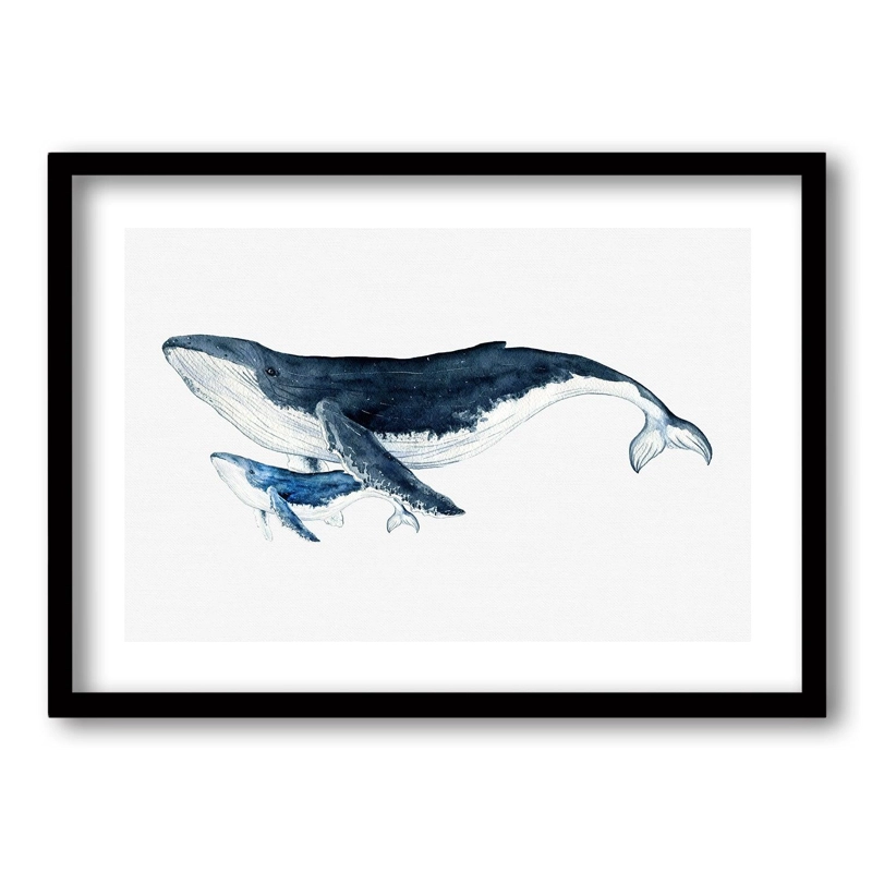 CUADRO BALLENA MADRE 50X35 CM - 1