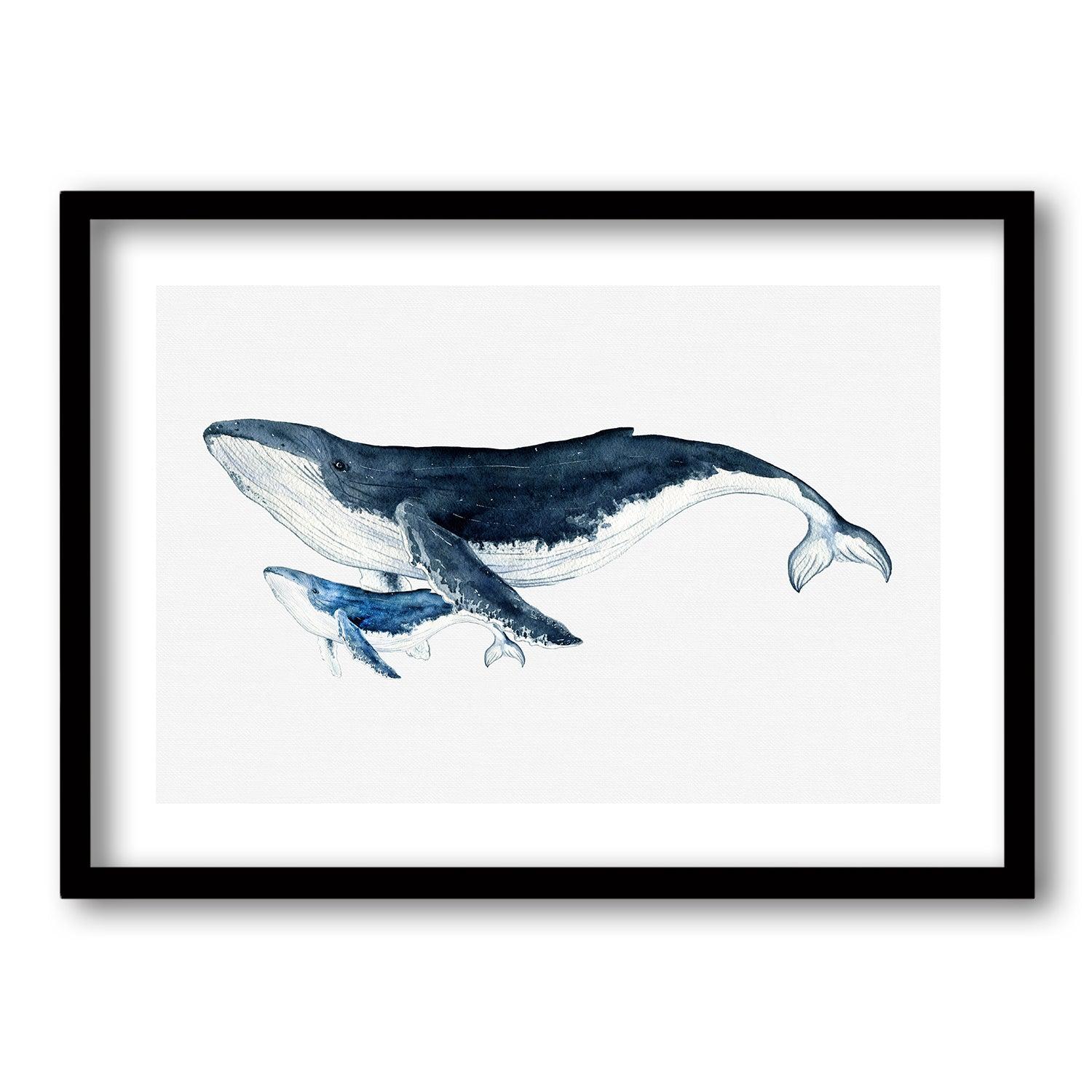 CUADRO BALLENA MADRE 40X30 CM - 1
