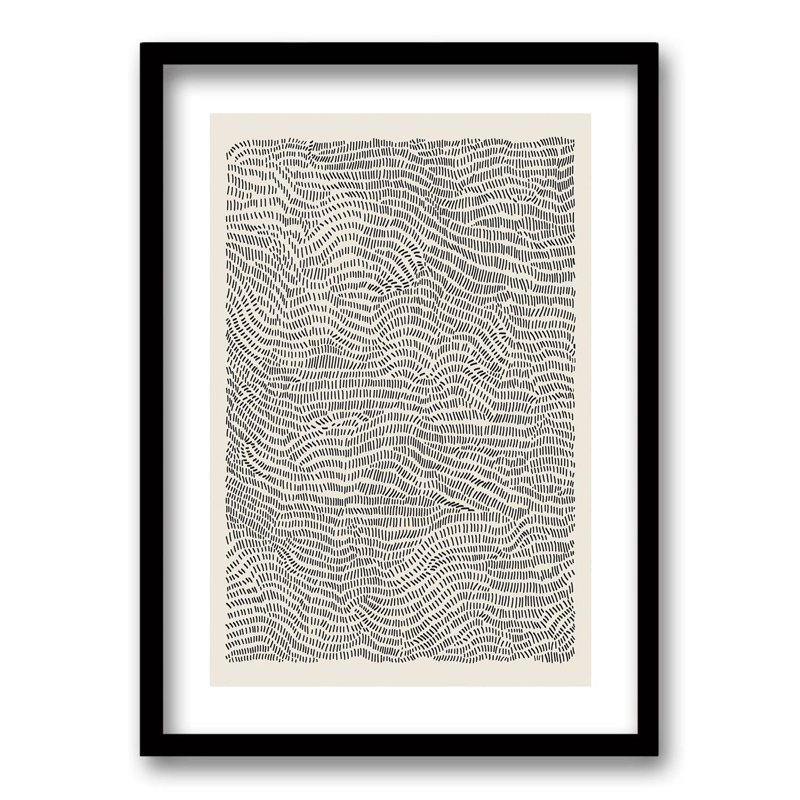 CUADRO FRENESÍ LINEAL VII 70X50 CM, LISA 2X2 CM - 1