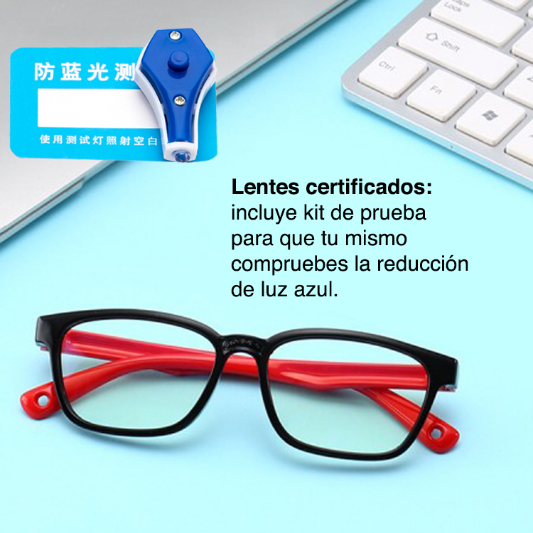 LENTES NEWO FILTRO LUZ AZUL NIÑOS CON ESTUCHE - 2