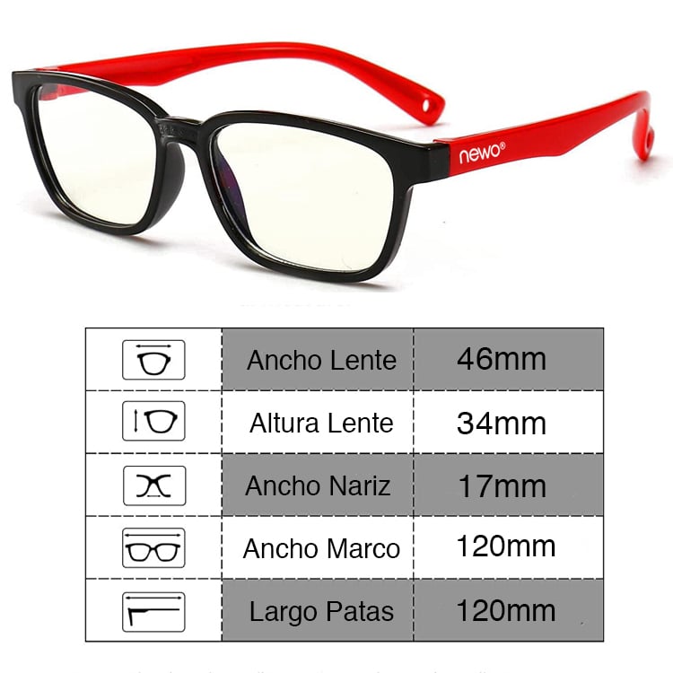 LENTES NEWO FILTRO LUZ AZUL NIÑOS CON ESTUCHE - 5