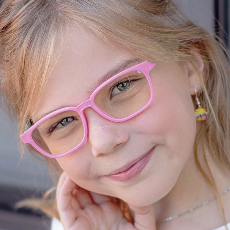 LENTES NEWO FILTRO LUZ AZUL NIÑA ROSADO - 2