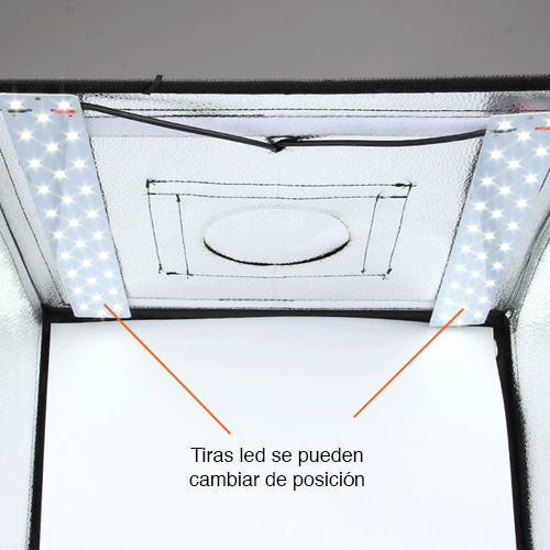 ESTUDIO FOTOGRÁFICO PULUZ EN4368 PORTÁTIL 40 CMS LED USB - 4