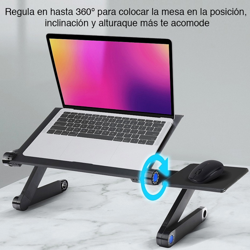 Mesa para Notebook cama plegable con ventilador - 3