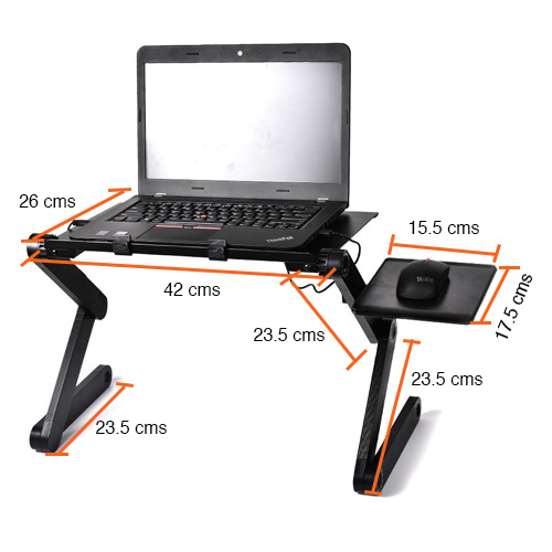 Mesa para Notebook cama plegable con ventilador - 6