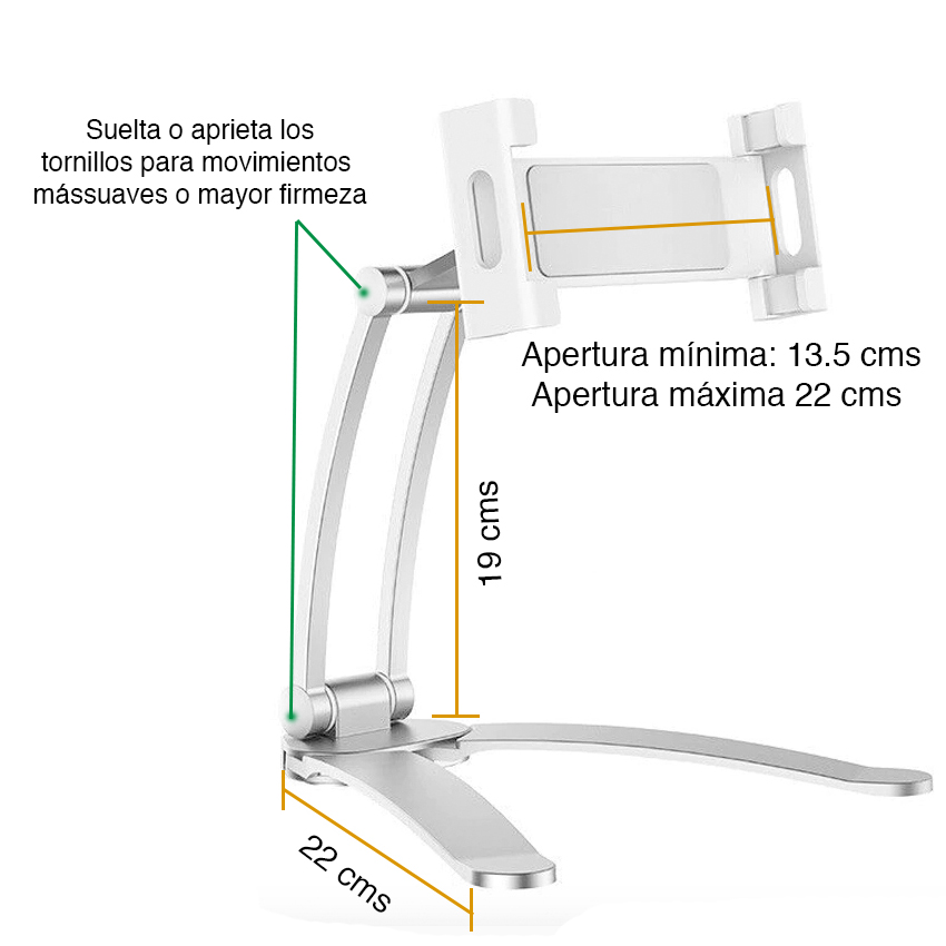 SOPORTE NEWO NW-M10 IPAD TABLET CELULAR PARED TECHO ESCRITORIO MURO - 7