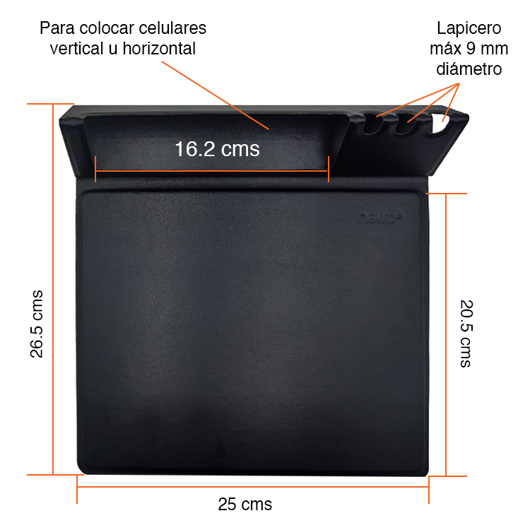 MOUSE PAD NEWO CUERO PU CON SOPORTE CELULAR Y LAPICERO - 5
