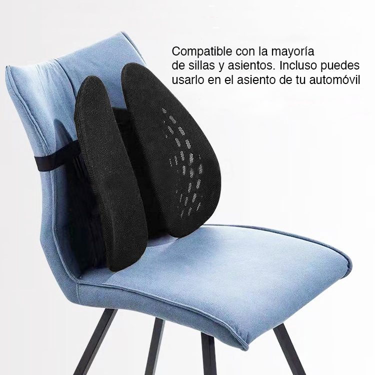 Cojín Lumbar respaldo silla ajuste presión aire - 6