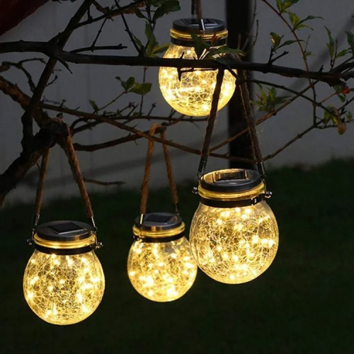 LÁMPARA SOLAR MIABU NWPC20 COLGANTE LUZ CÁLIDA JARDÍN - 4