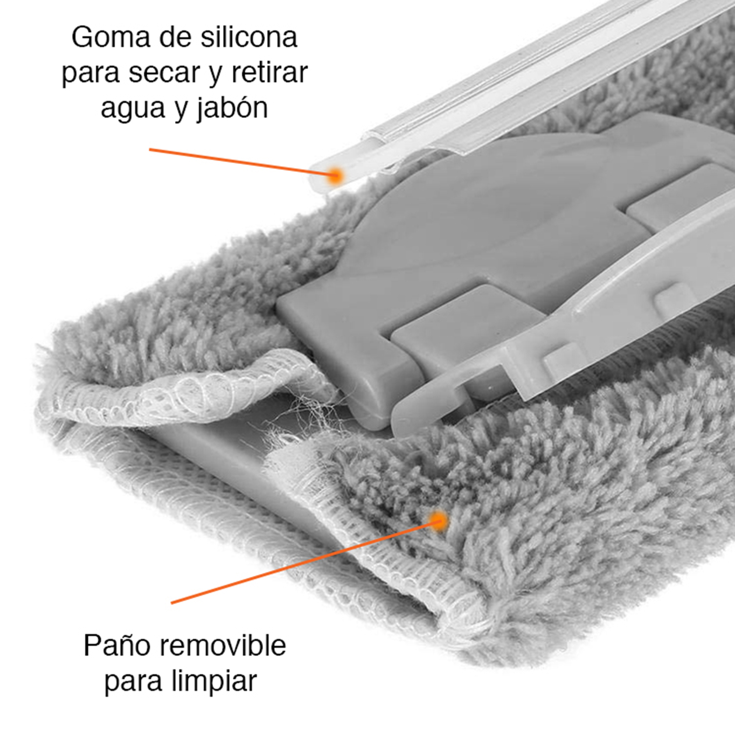 ESCOBILLA DE LIMPIEZA MIABU LIMPIA VIDRIOS EXTENSIBLE MANGO LARGO HASTA 138 CMS - 4