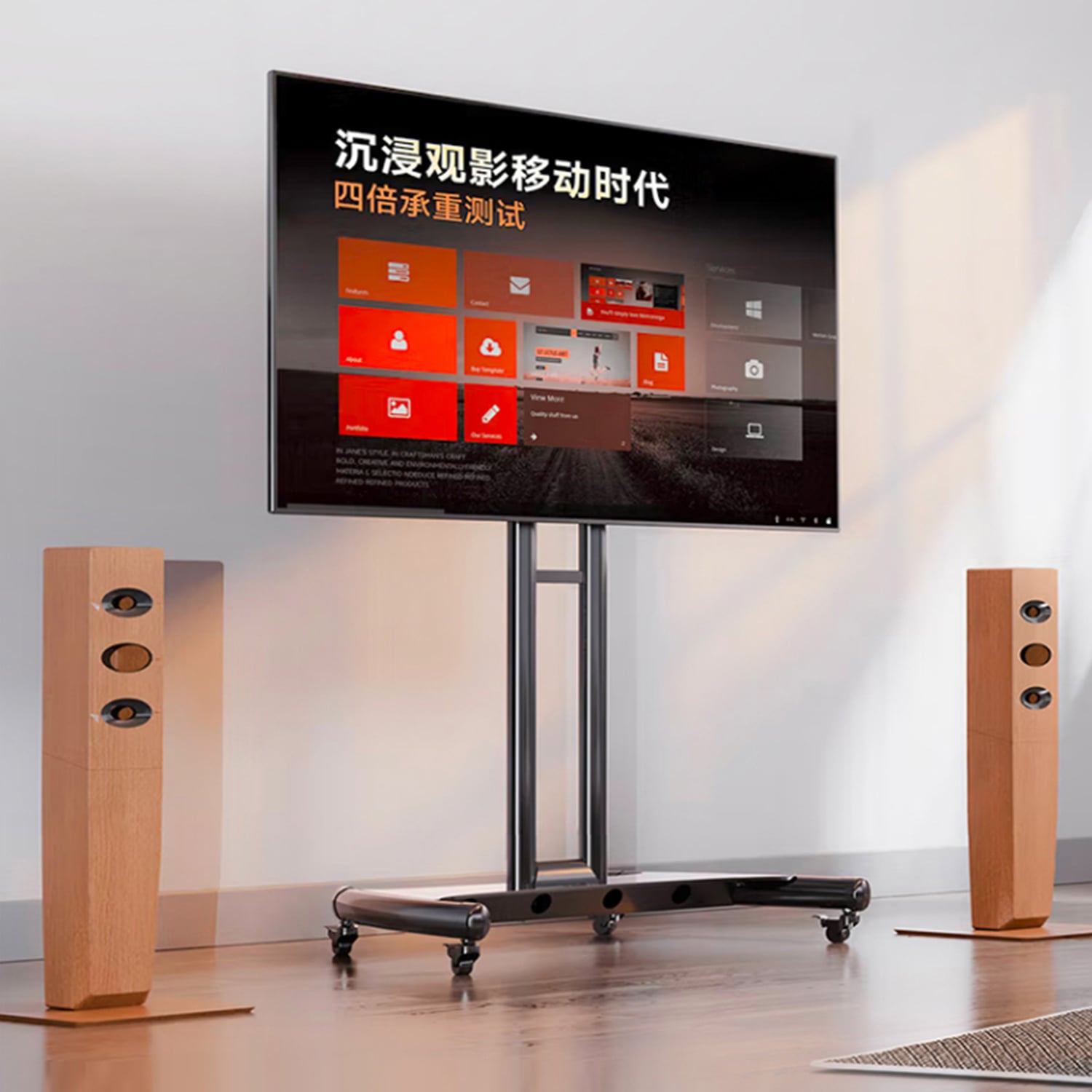 SOPORTE TV CA55 RUEDAS PEDESTAL MÓVIL HASTA 70 PULGADAS - 2