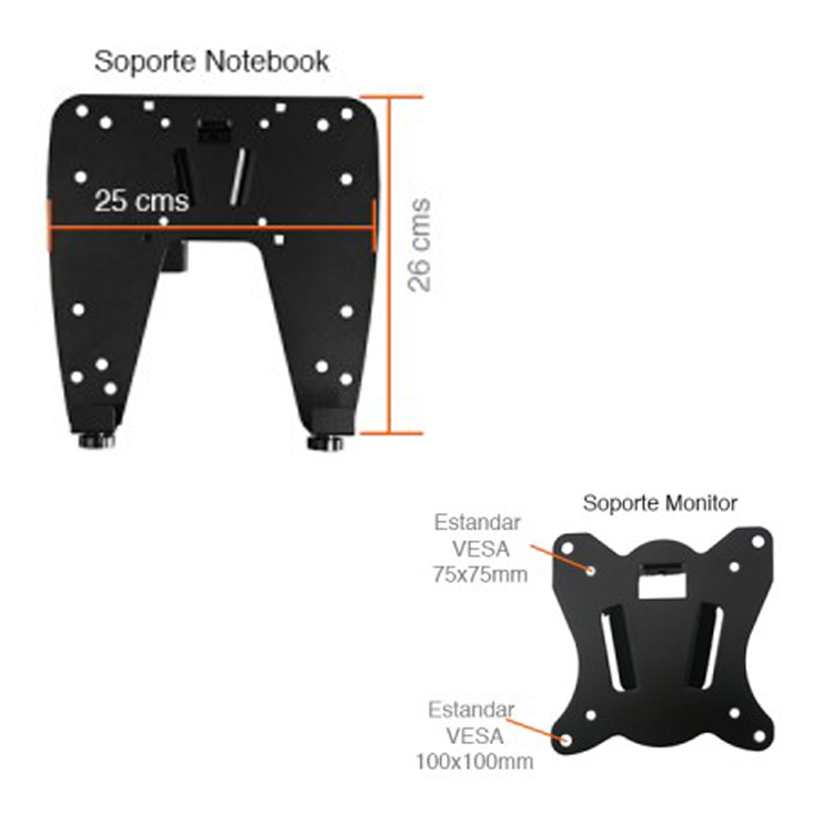 SOPORTE NEWO DOBLE MONITOR Y NOTEBOOK ESCRITORIO - 6