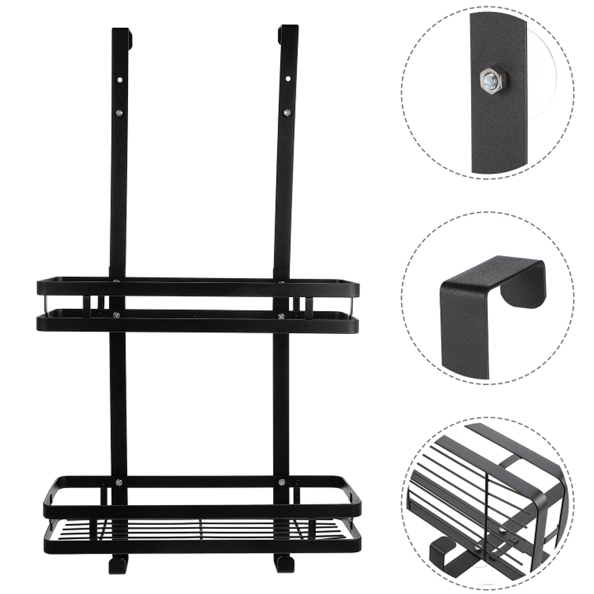 ORGANIZADOR MIABU MIB-CL73 DUCHA COLGANTE SHOWER DOOR CON GANCHOS METAL - 4