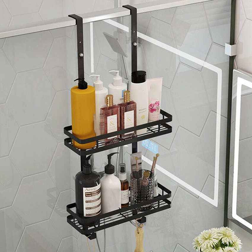 ORGANIZADOR MIABU MIB-CL73 DUCHA COLGANTE SHOWER DOOR CON GANCHOS METAL - 5