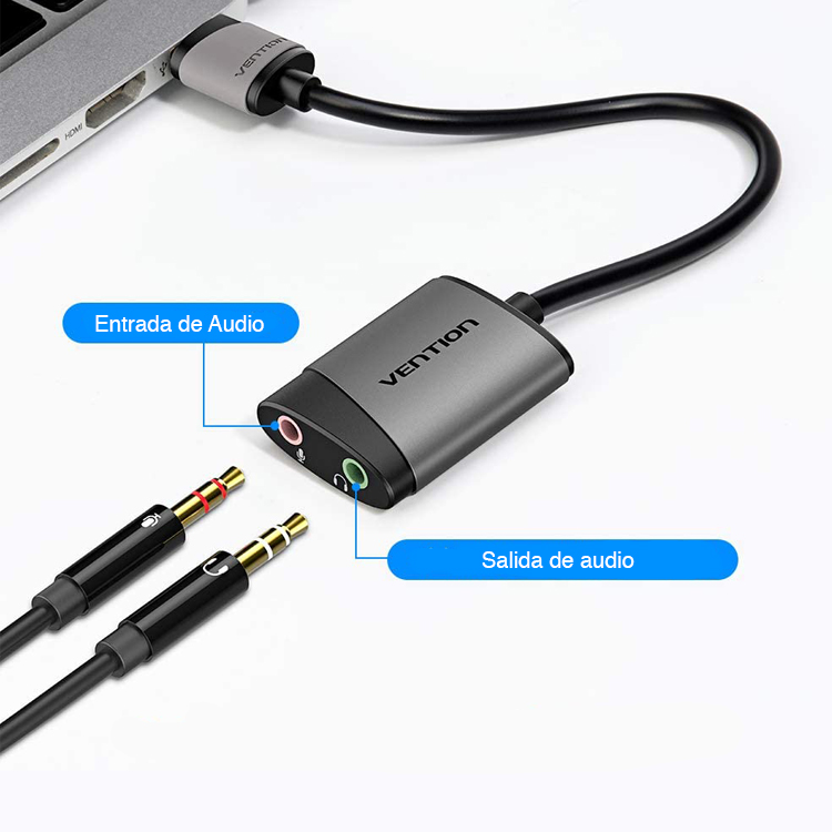 TARJETA DE SONIDO VENTION CDKHB USB EXTERNA AUDIO HIFI - 2