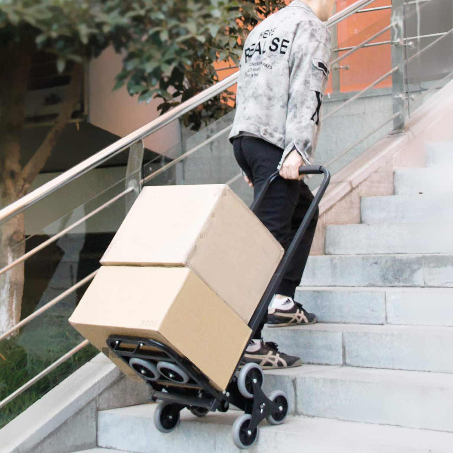 YEGUA NEWO CARRO SUBE ESCALERAS ACERO HASTA 150 KG - 5