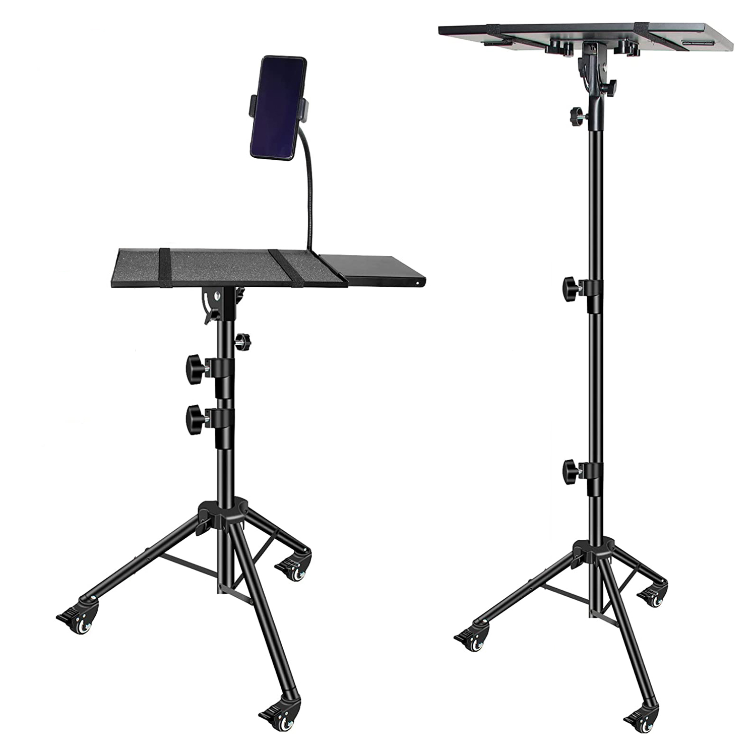 ATRIL NOTEBOOK CON RUEDAS AJUSTABLE Y SOPORTE CELULAR - 3