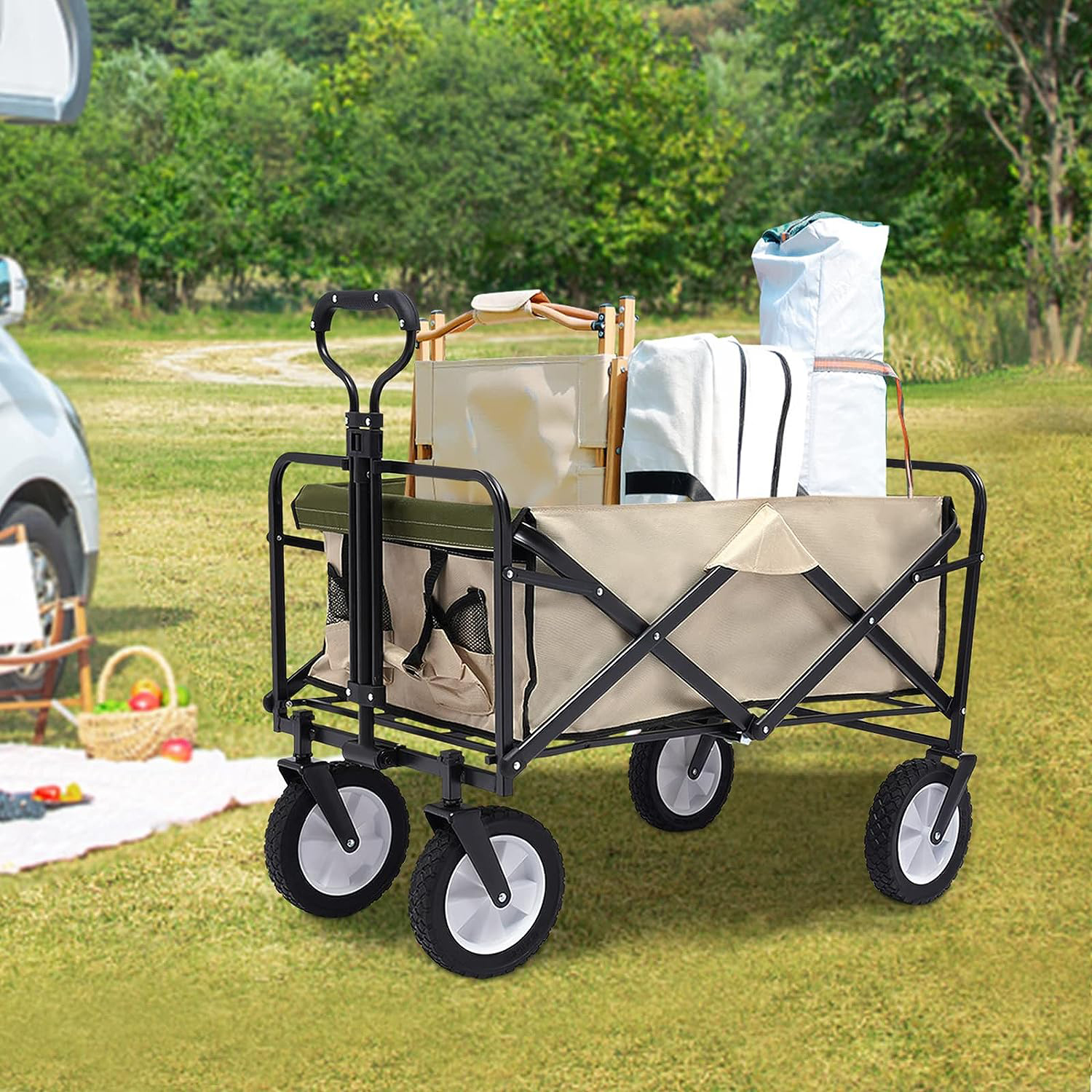 CARRO DE ARRASTRE MIABU PLEGABLE AJUSTABLE HASTA 110 KG - 7