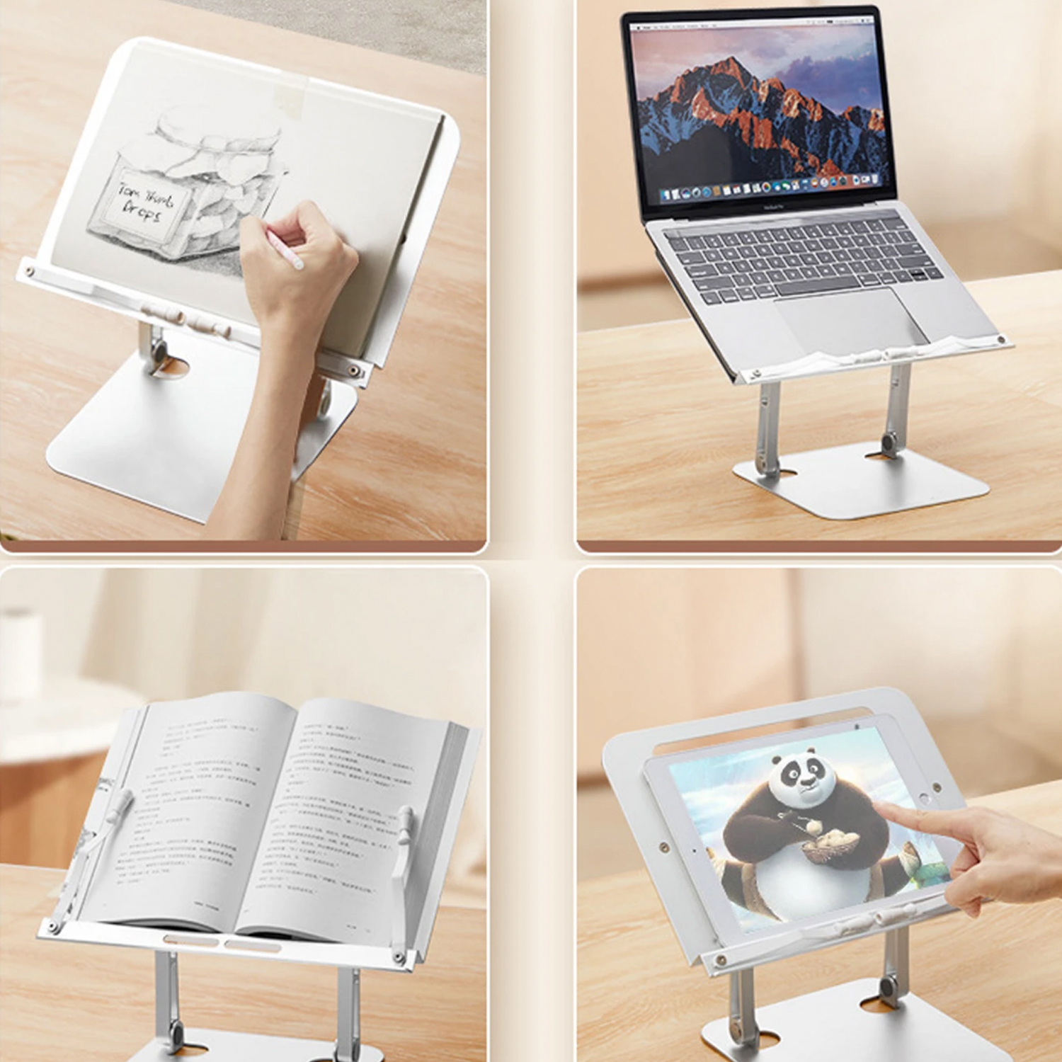 MESA NEWO LIBROS Y NOTEBOOK SOPORTE ALUMINIO - 4