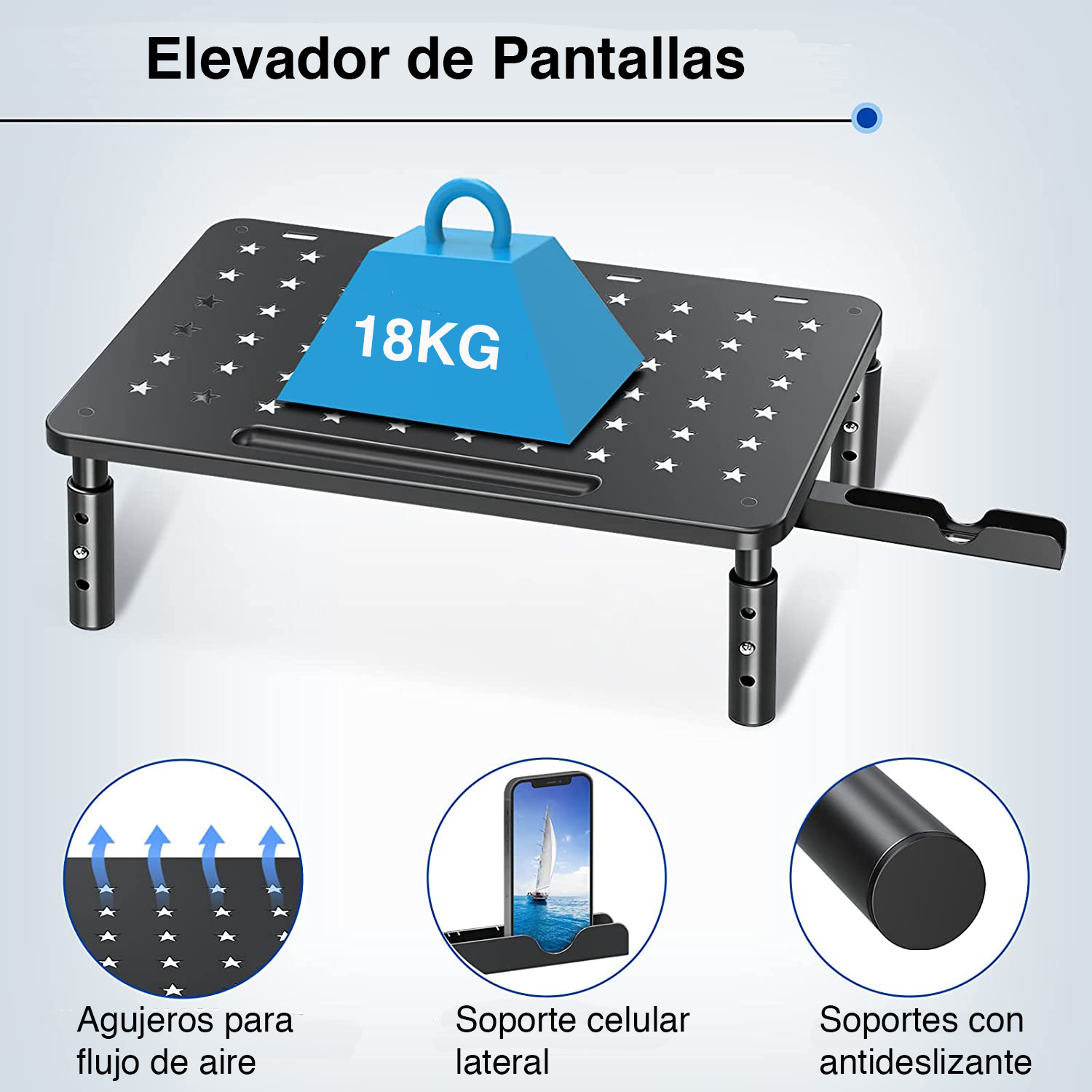 BASE MONITOR NEWO CON SOPORTE CELULAR NW-MAC23 - 6