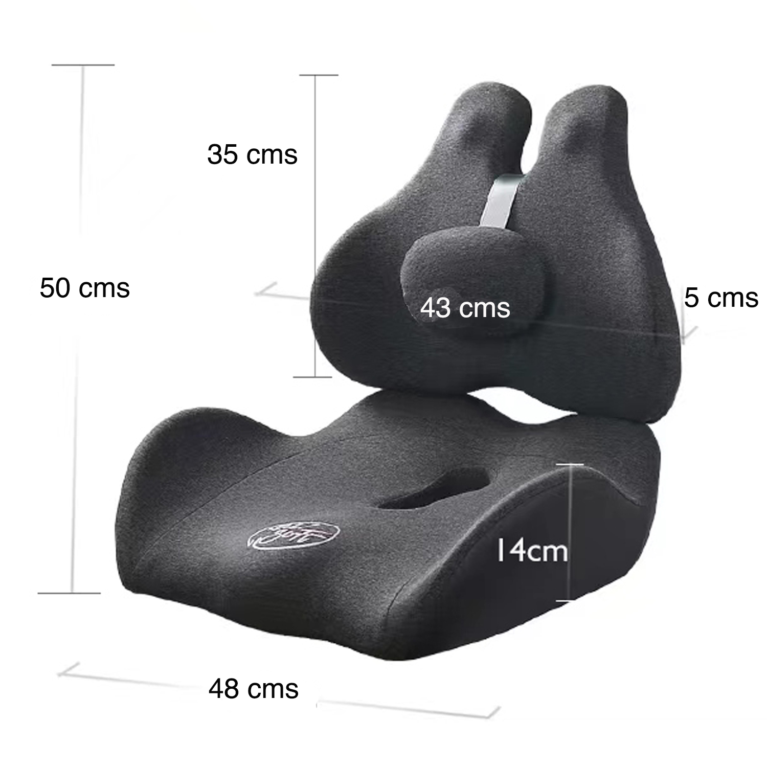 Respaldo Lumbar y cojin para coxis silla y automóvil - 5