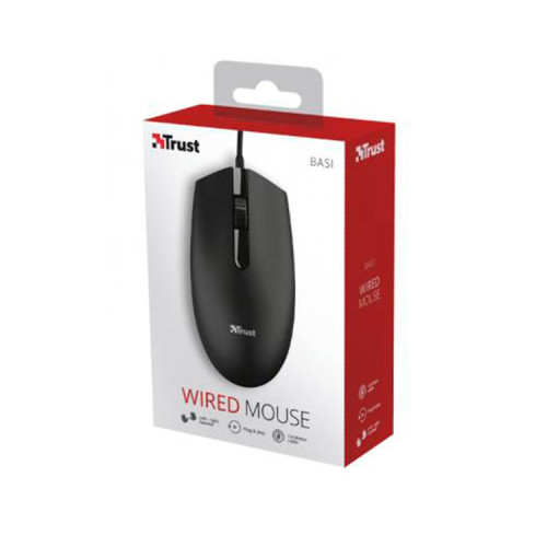 MOUSE USB CABLE 1200 DPI NEGRO AMBIDIESTRO TRUST - 5