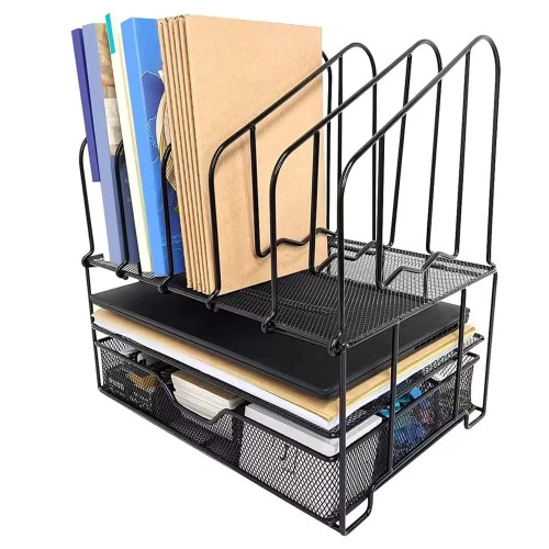 ORGANIZADOR ESCRITORIO OFICINA METÁLICO CON CAJÓN - 2