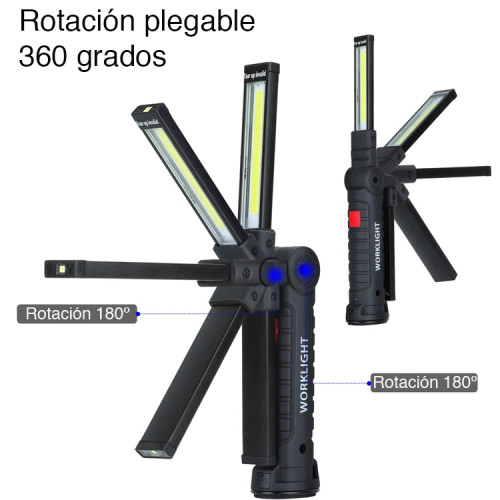 LINTERNA DE TRABAJO LED PLEGABLE RECARGABLE CON IMÁN - 3