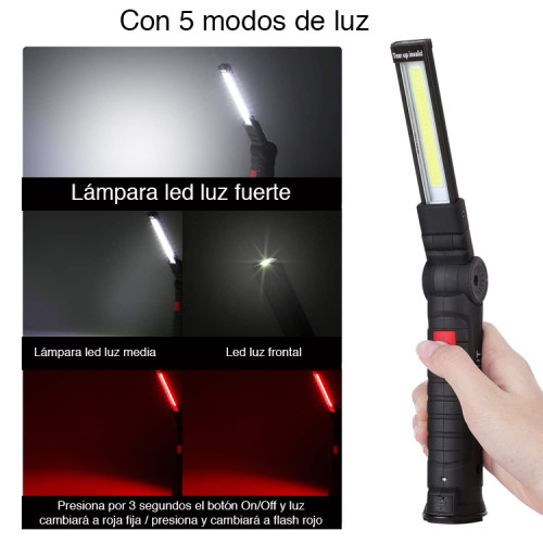 LINTERNA DE TRABAJO LED PLEGABLE RECARGABLE CON IMÁN - 4