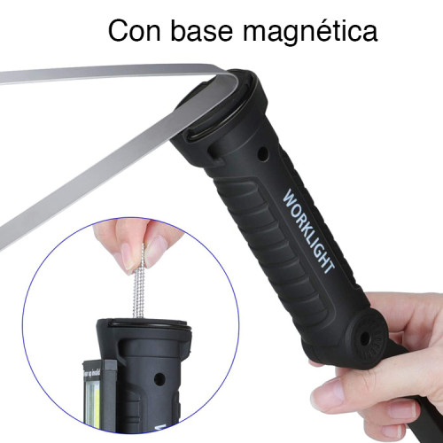 LINTERNA DE TRABAJO LED PLEGABLE RECARGABLE CON IMÁN - 6
