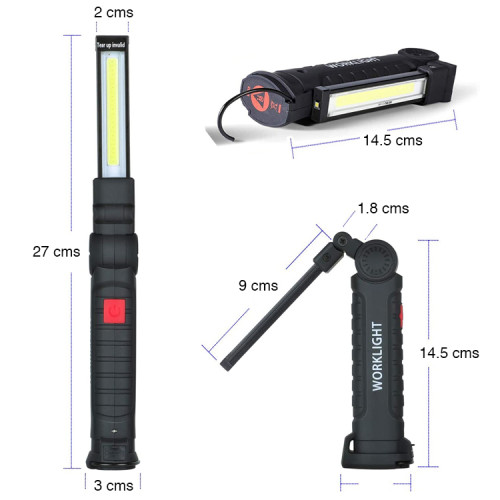 LINTERNA DE TRABAJO LED PLEGABLE RECARGABLE CON IMÁN - 7