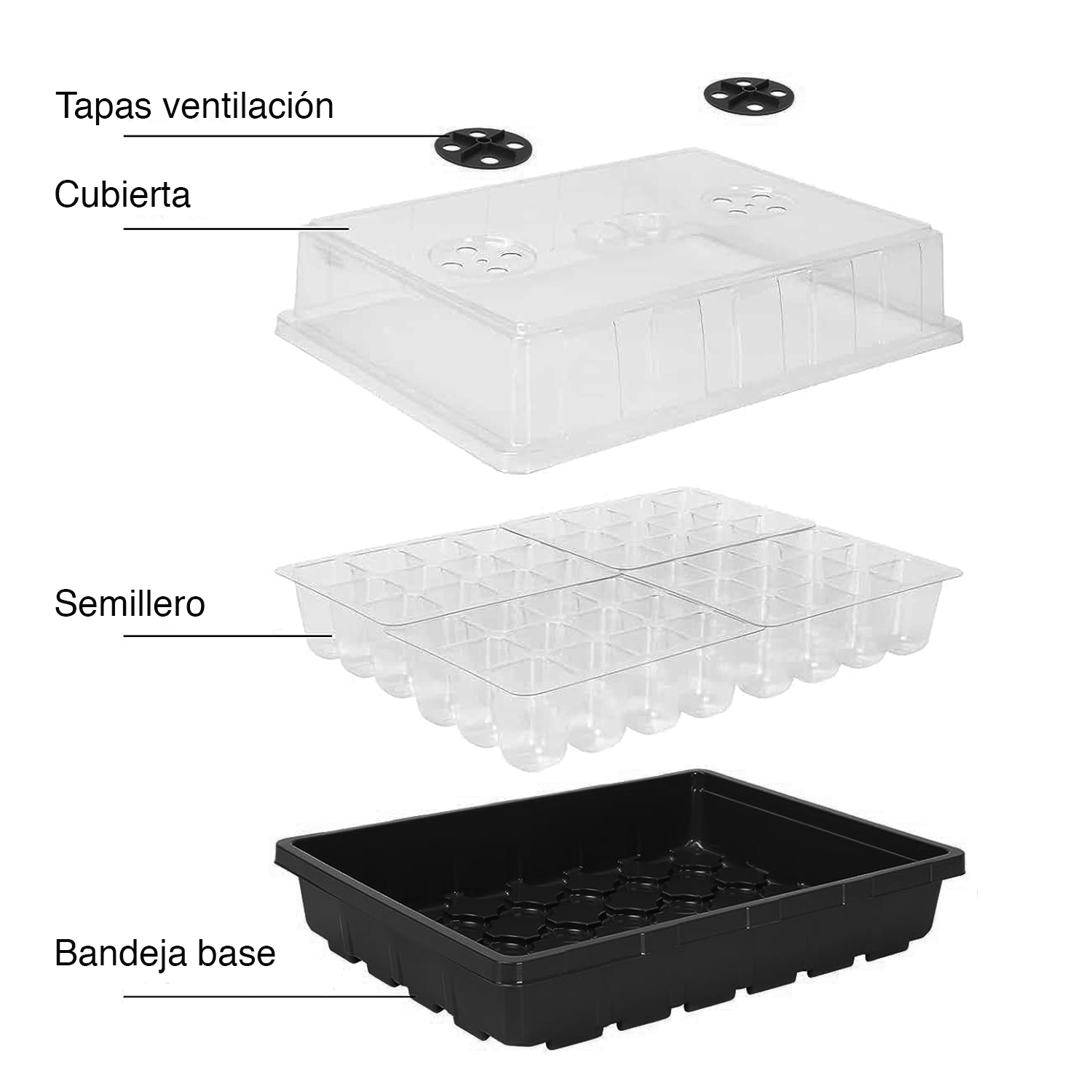 ALMACIGUERA GERMINADOR SEMILLAS 48 CELDAS - 3