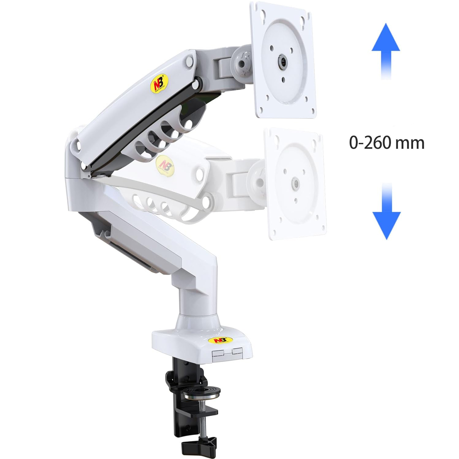 SOPORTE MONITOR BLANCO ARTICULADO GIRATORIO ESCRITORIO NEWO - 3
