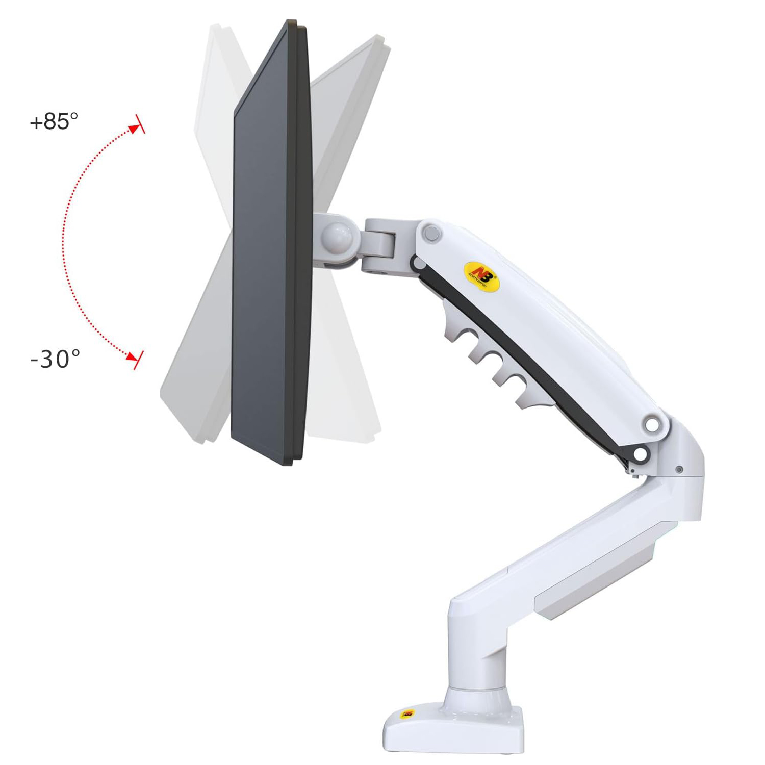 SOPORTE MONITOR BLANCO ARTICULADO GIRATORIO ESCRITORIO NEWO - 6