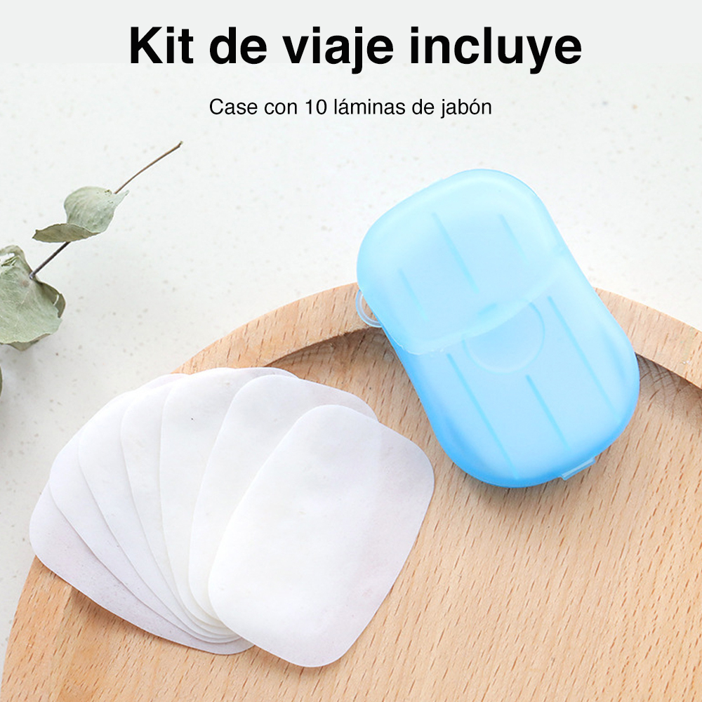 KIT DE VIAJE BOTELLAS PERFUME TOALLA CEPILLO ESPEJO JABON - 3