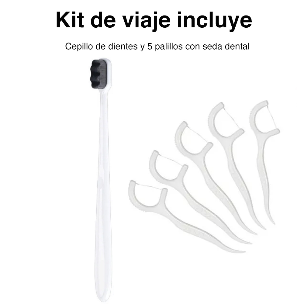 KIT DE VIAJE BOTELLAS PERFUME TOALLA CEPILLO ESPEJO JABON - 7