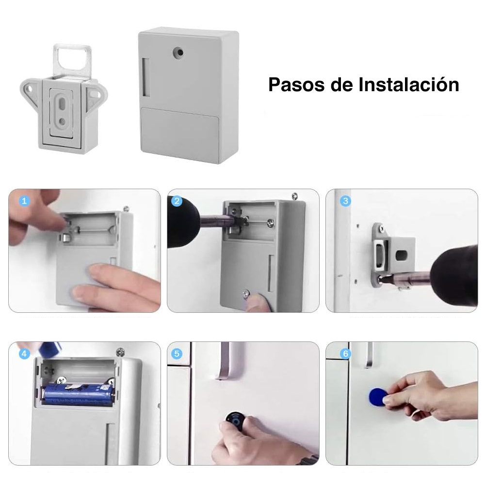 CERRADURA INTELIGENTE NEWO NW-CES24 CAJÓN RFID TARJETA INVISIBLE - 4
