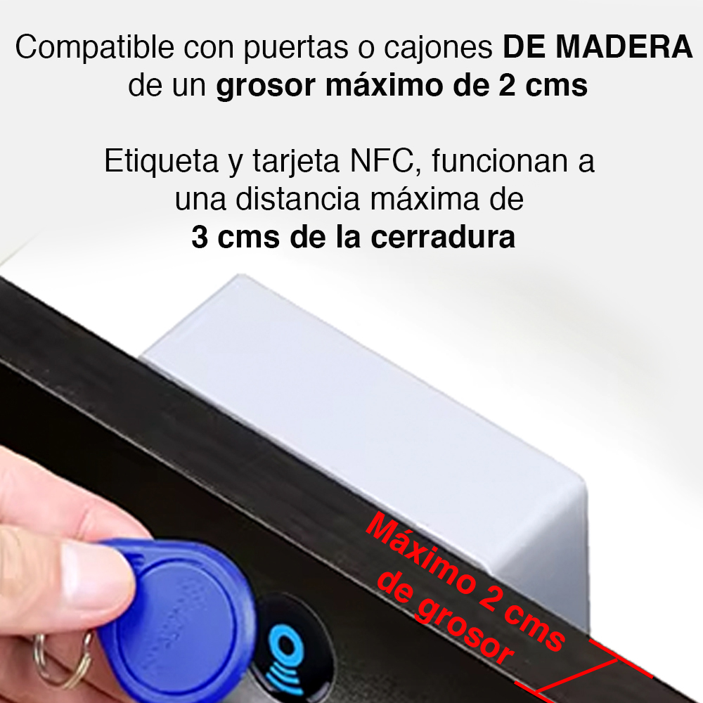 CERRADURA INTELIGENTE NEWO NW-CES24 CAJÓN RFID TARJETA INVISIBLE - 6