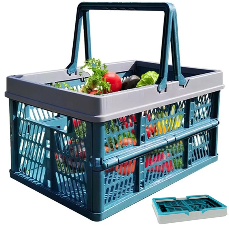 CANASTO PLEGABLE PICNIC CAJA ALMACENAMIENTO 44 X 30 CMS